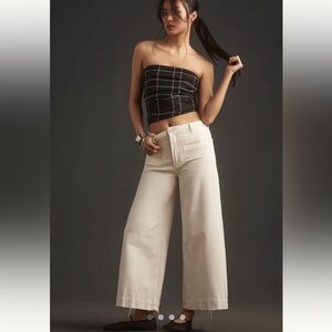 PAIGE Harper Ankle High-Rise Wide-Leg Jeans